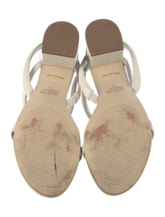 "intentionally _________" Leather Slingback Sandals