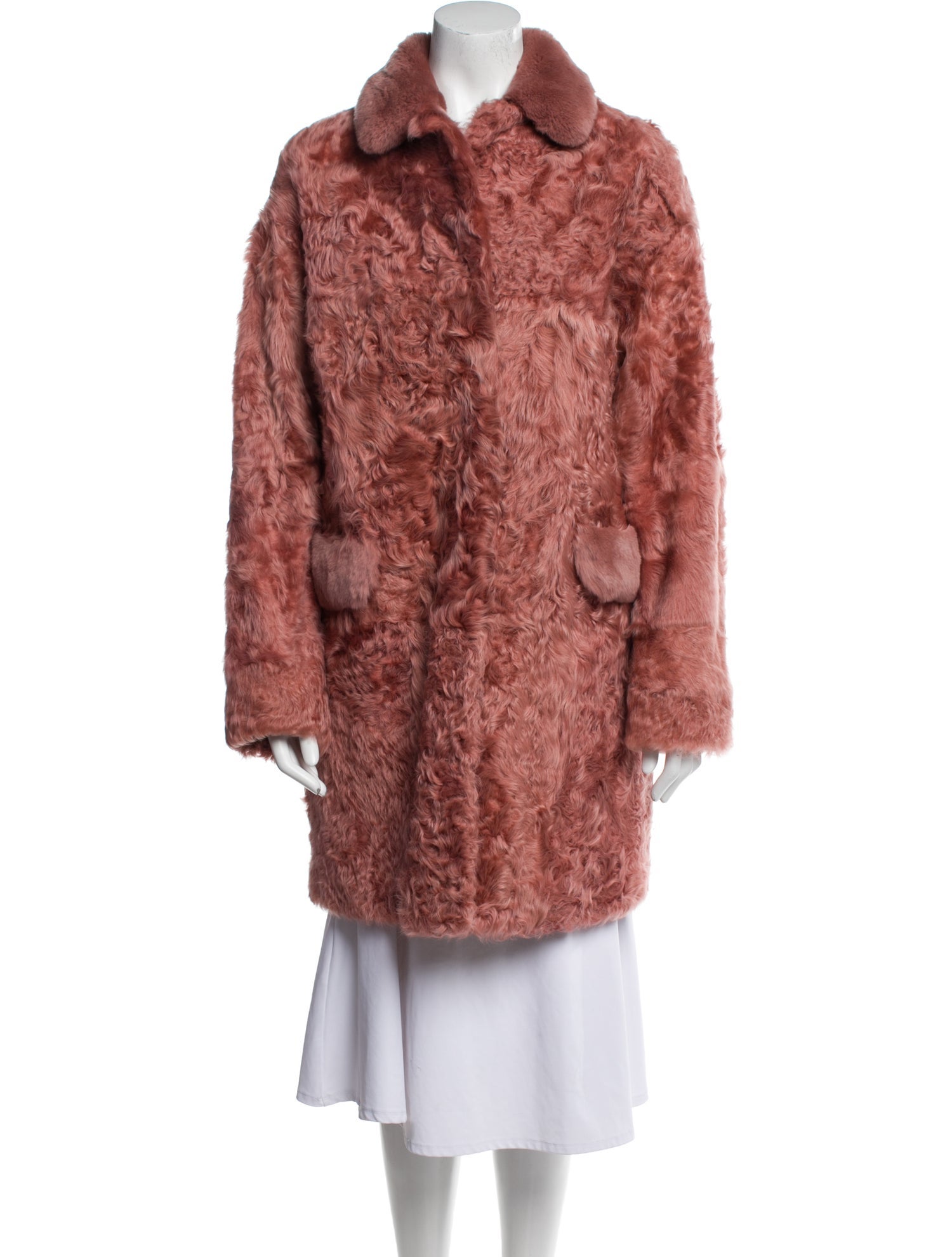 Intuition Paris Lambskin Fur Coat