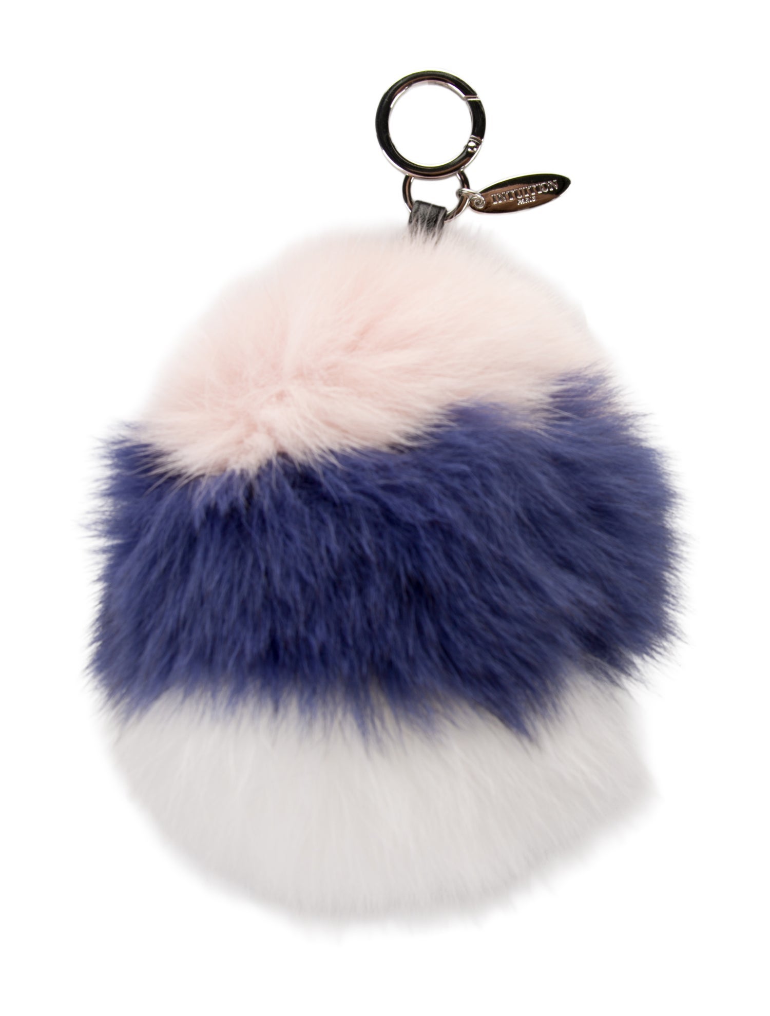 Intuition Paris Multicolor Fur Keychain w/Tags