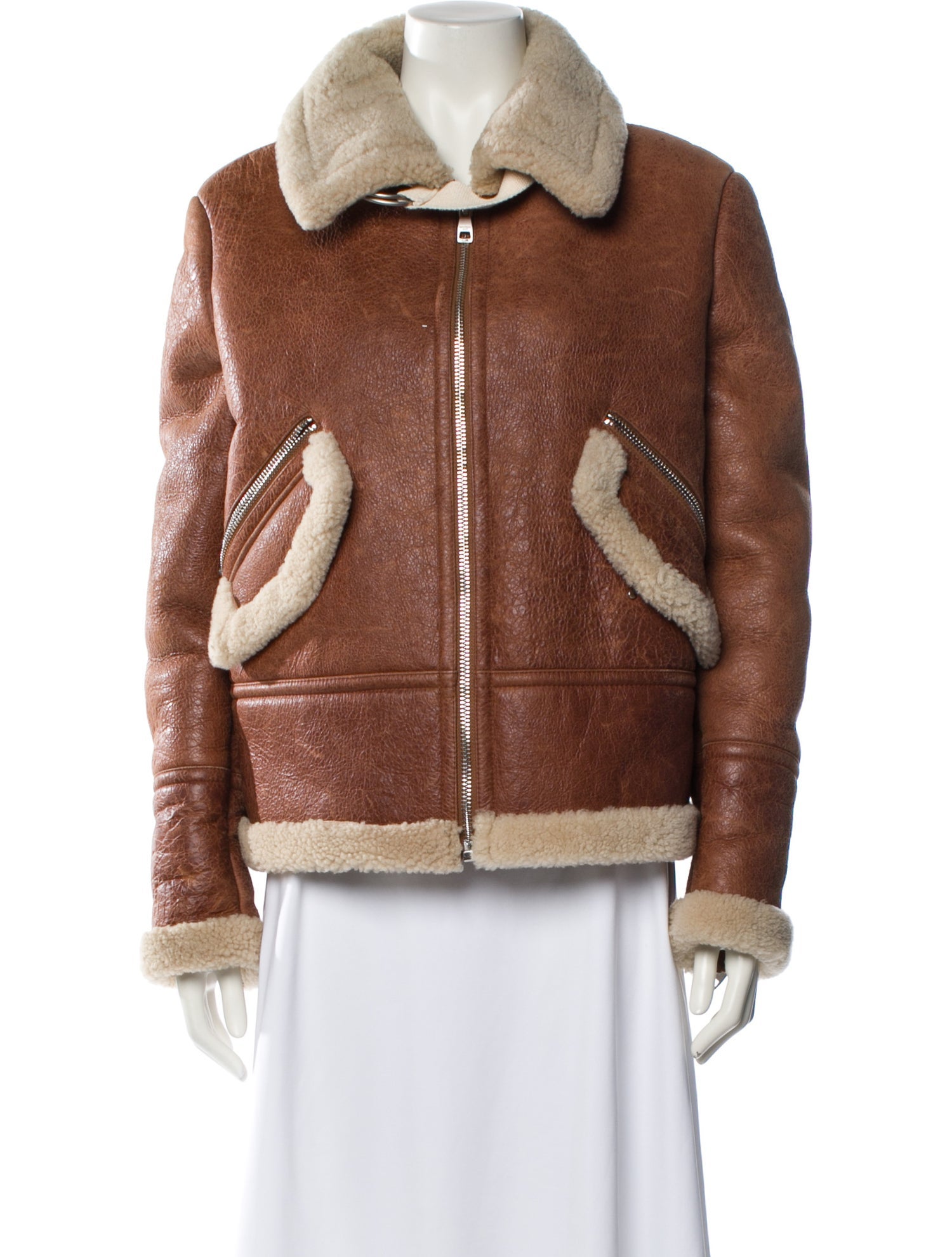 Intuition Paris Lambskin Printed Faux Fur Jacket