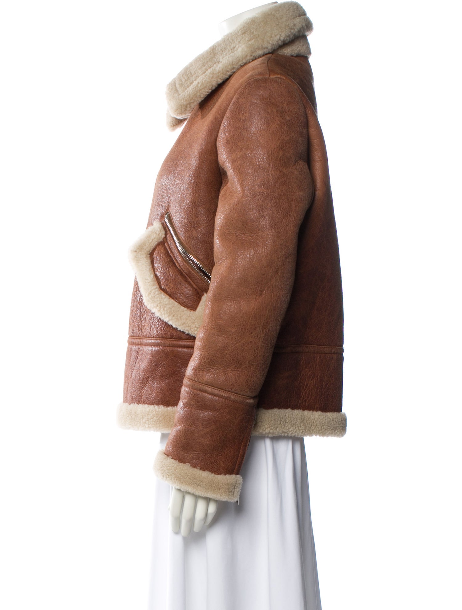 Intuition Paris Lambskin Printed Faux Fur Jacket