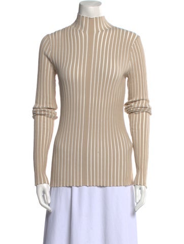 Interior Tops Mock Neck Long Sleeve Tunic L