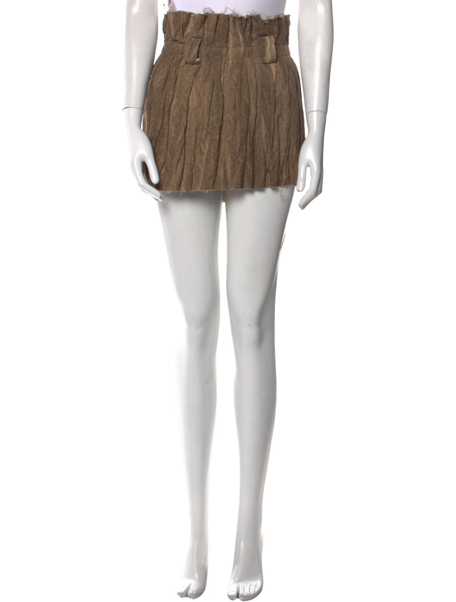 Interior Raw-Edge Trim Mini Skirt