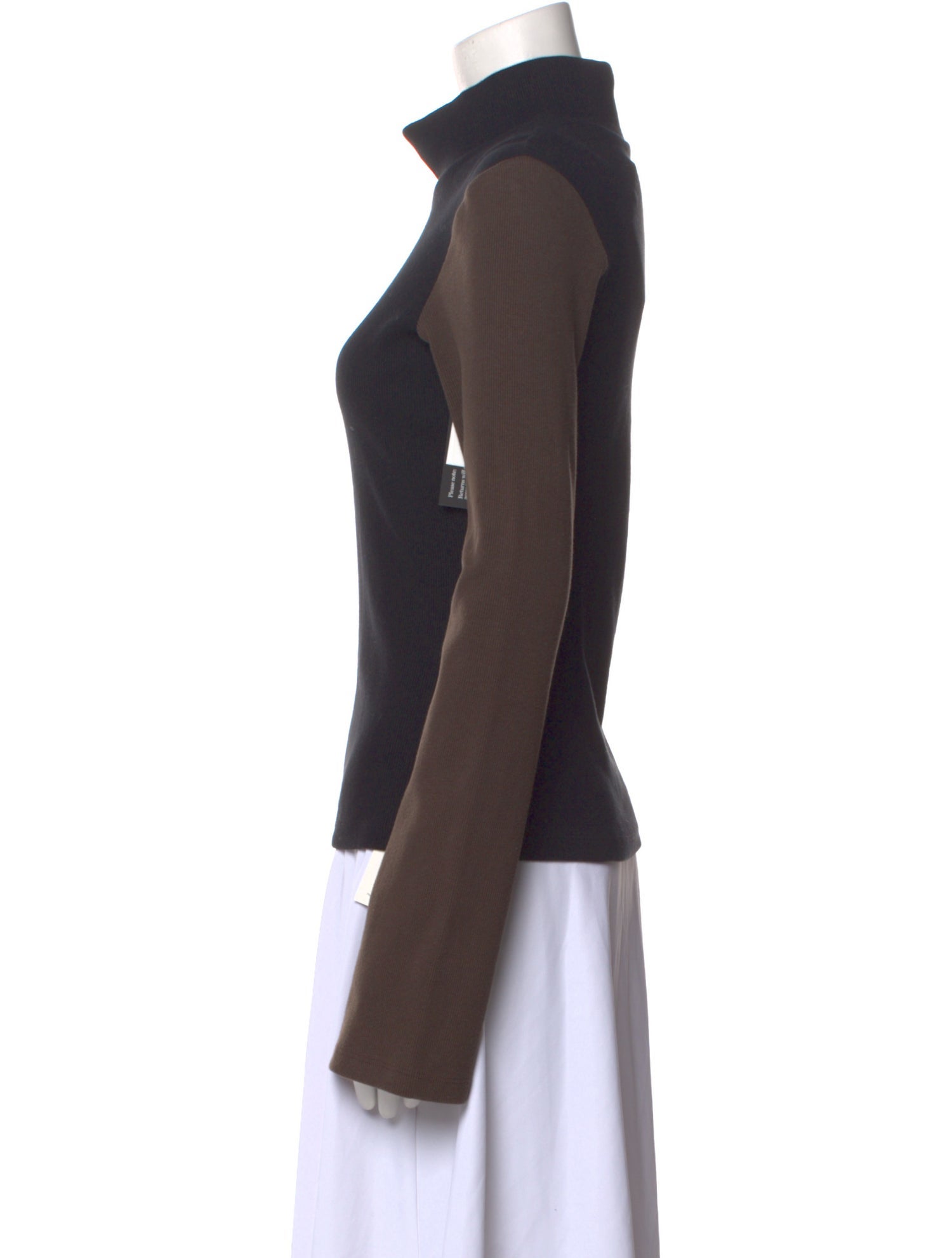 Interior Turtleneck Long Sleeve Sweatshirt