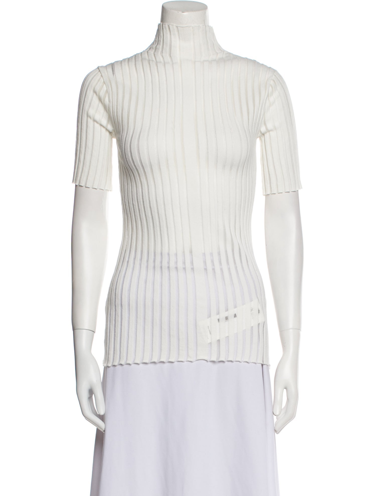 Interior Mock Neck Short Sleeve Top