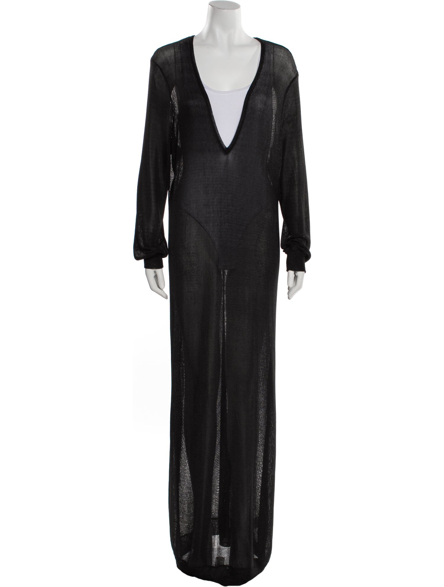 Interior V-Neck Long Dress