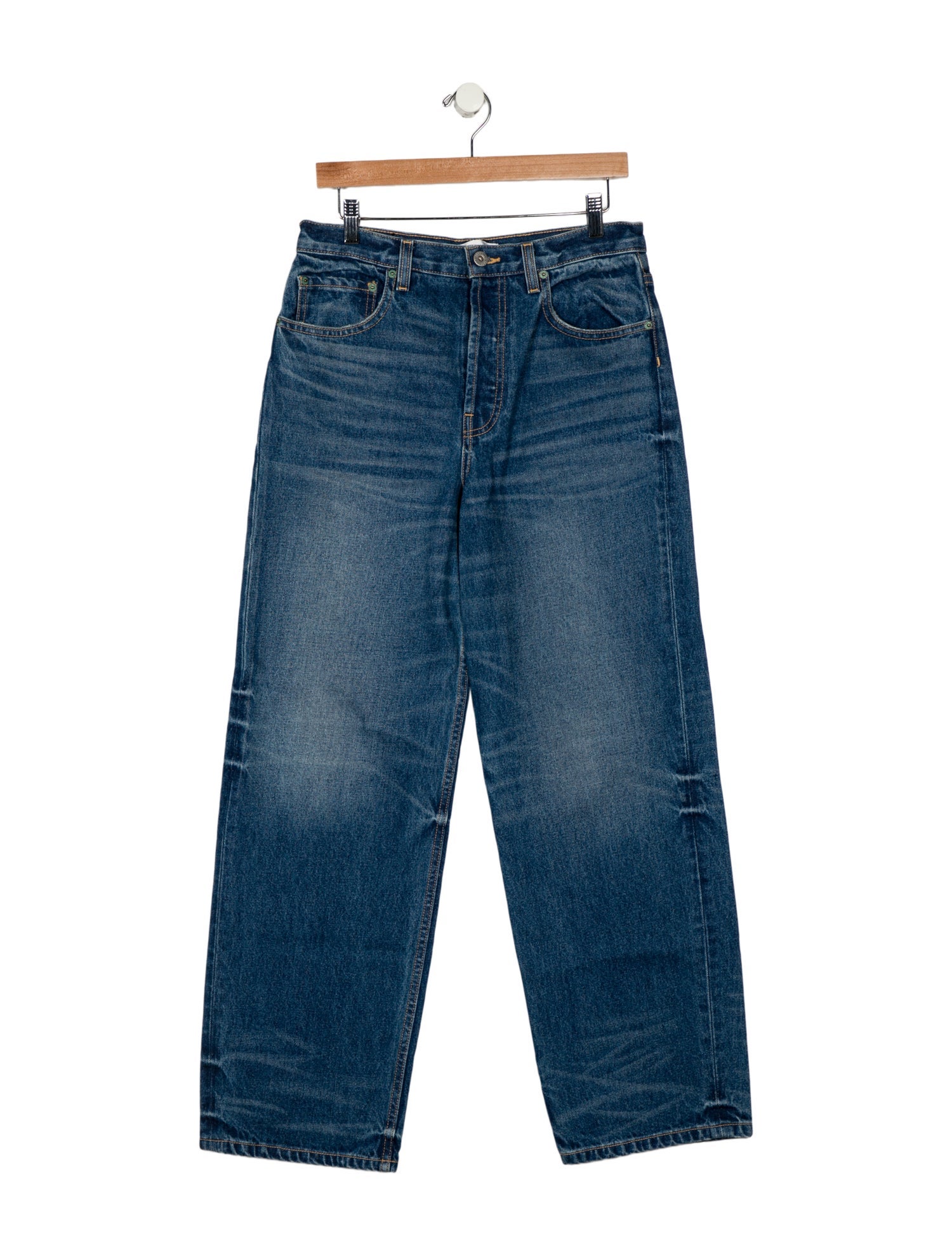 Interior High-Rise Wide Leg Jeans