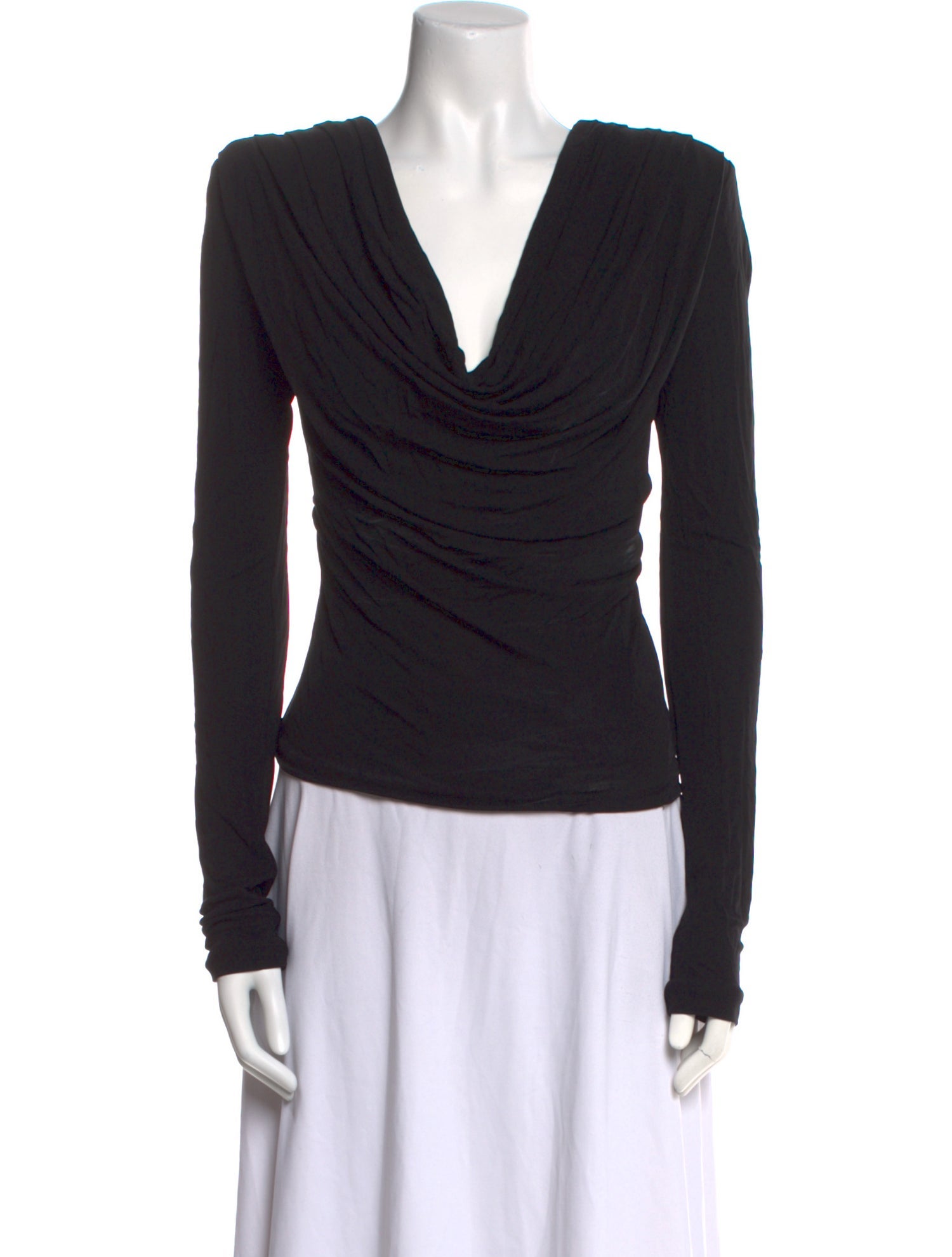 Interior Cowl Neck Long Sleeve Top