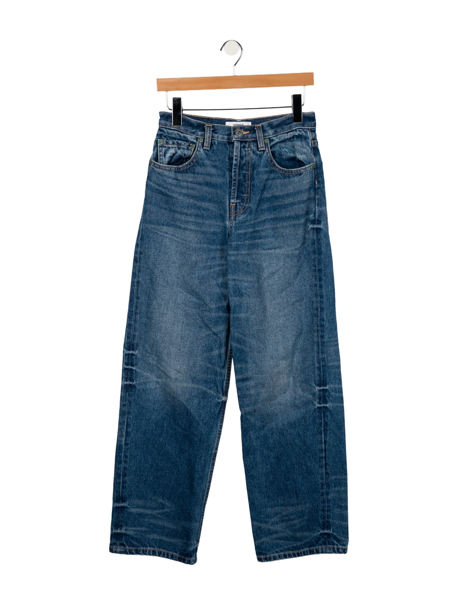 Interior High-Rise Wide Leg Jeans