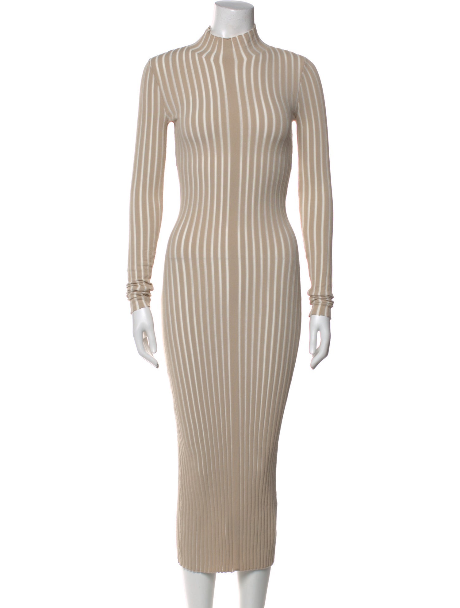 Interior Mock Neck Long Dress