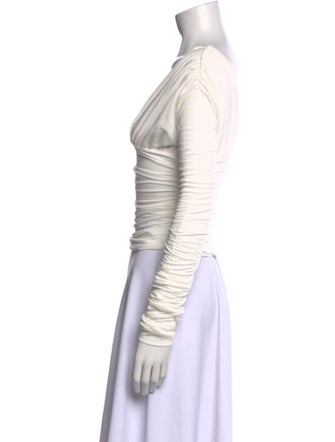 Interior V-Neck Long Sleeve Crop Top