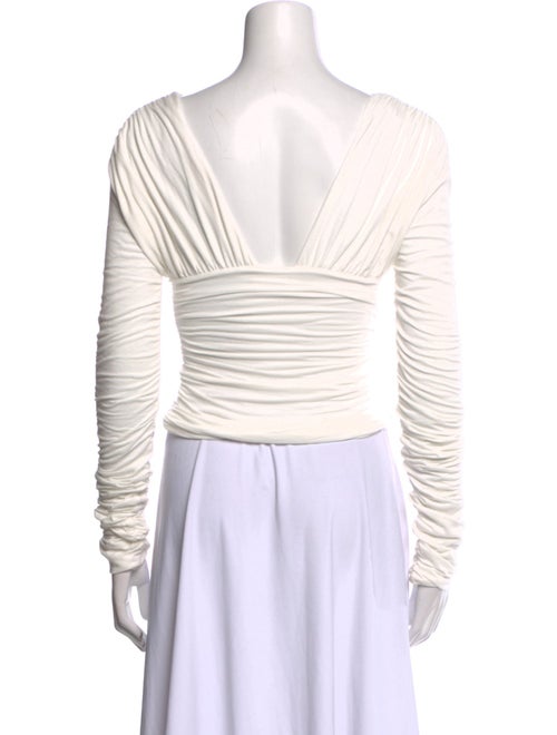 Interior V-Neck Long Sleeve Crop Top