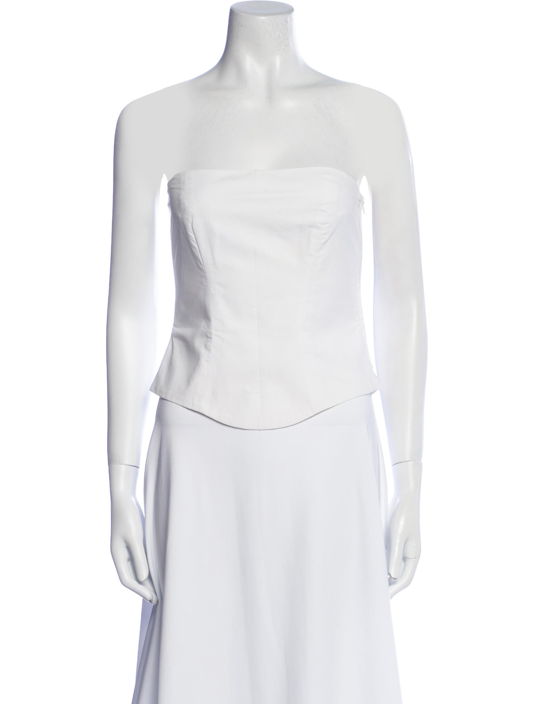 Interior Strapless Crop Top