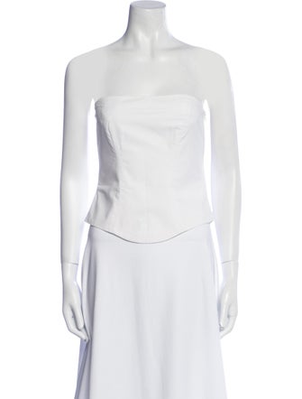 Interior Strapless Crop Top