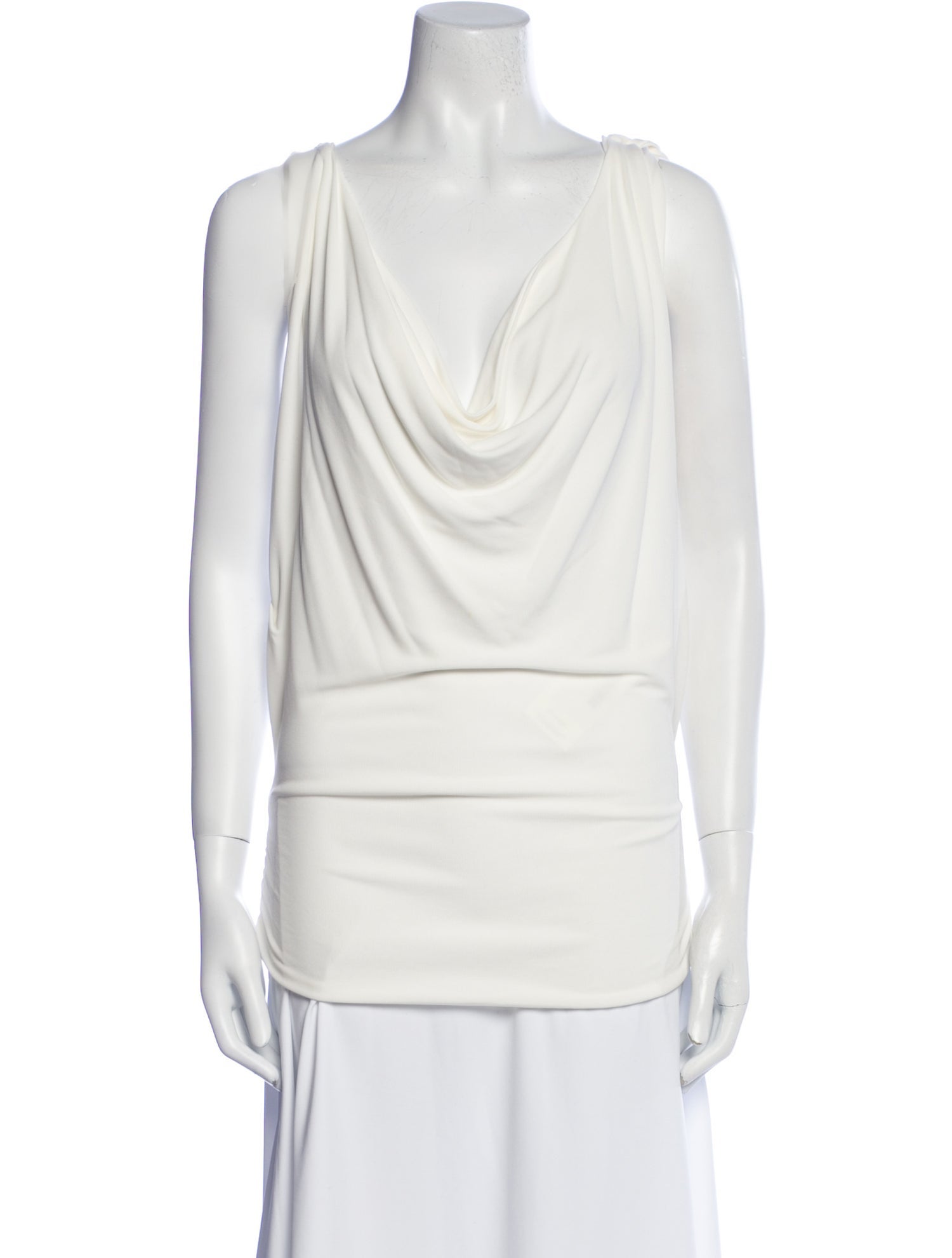 Interior Cowl Neck Sleeveless Tunic