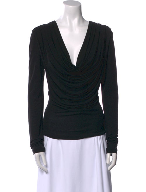 Interior V-Neck Long Sleeve Top