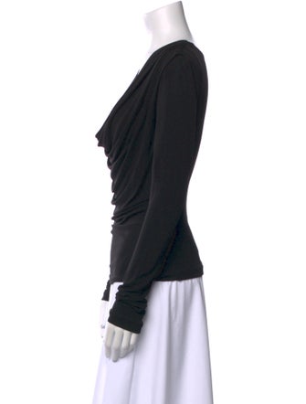 Interior V-Neck Long Sleeve Top