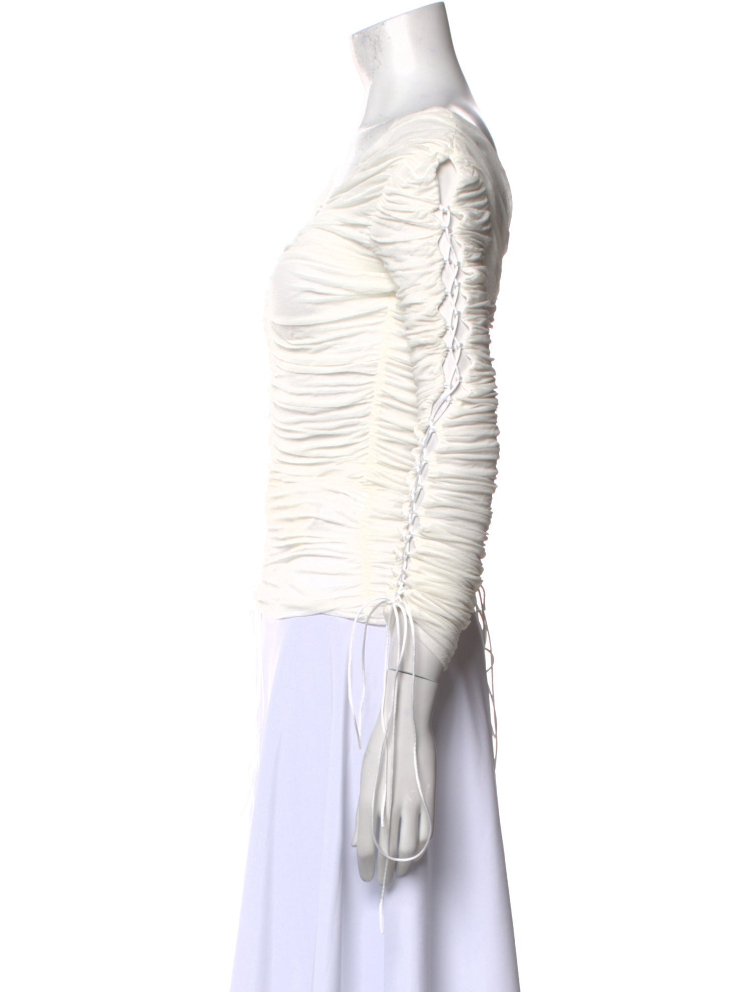 Interior V-Neck Long Sleeve Crop Top