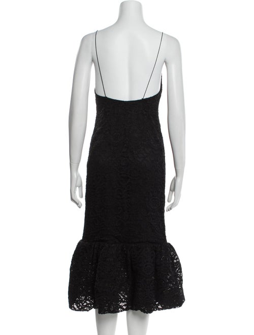 Interior Square Neckline Knee-Length Dress