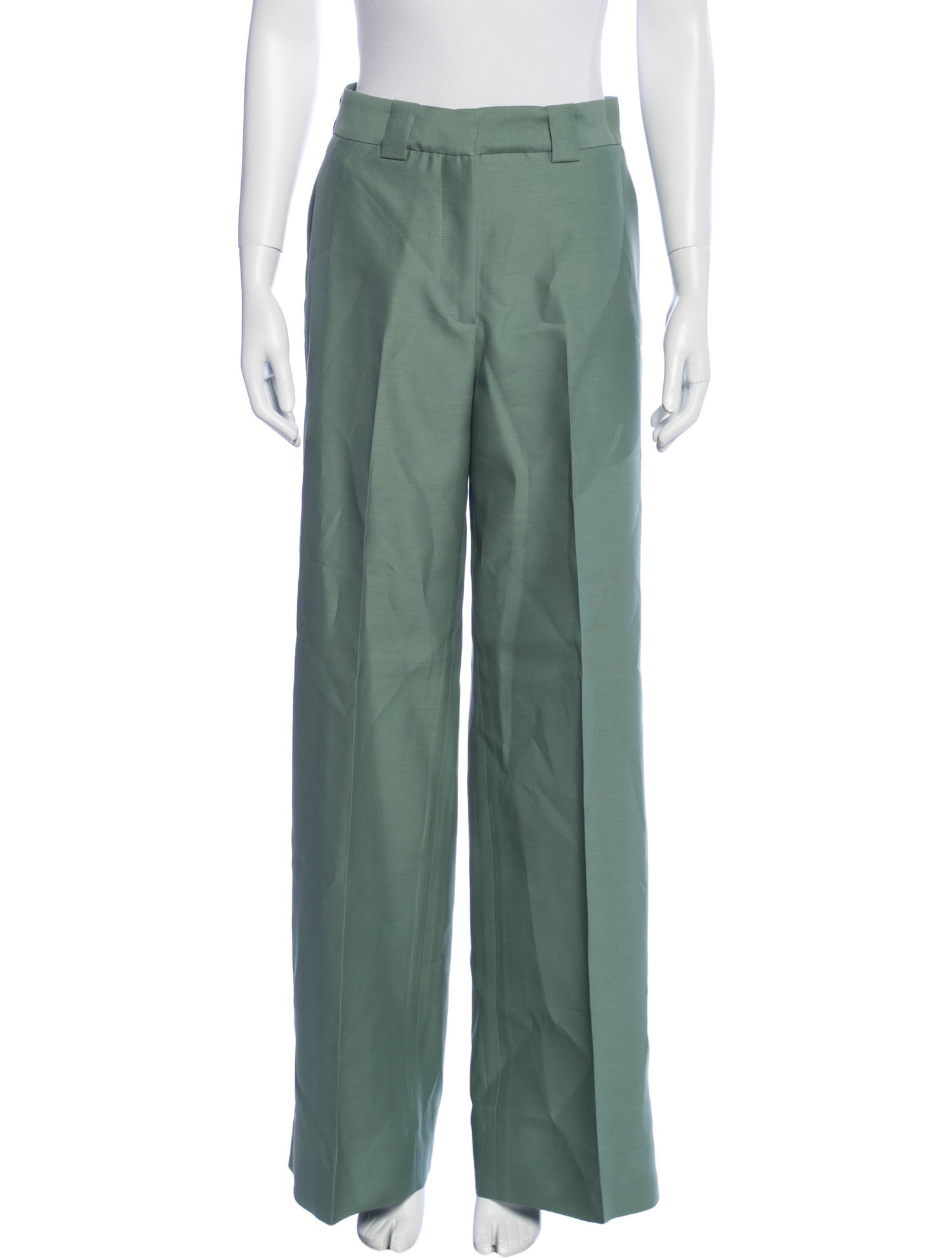 Interior Virgin Wool Wide Leg Pants