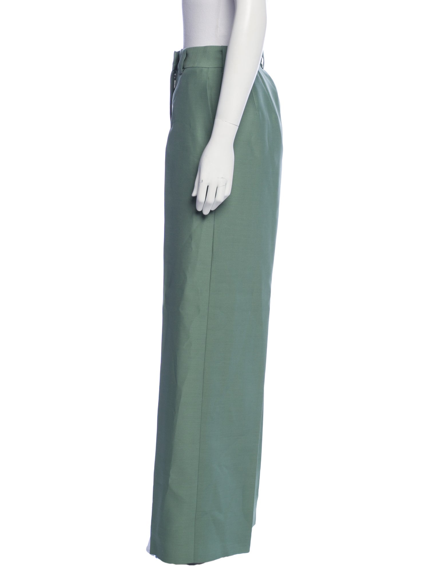 Interior Virgin Wool Wide Leg Pants