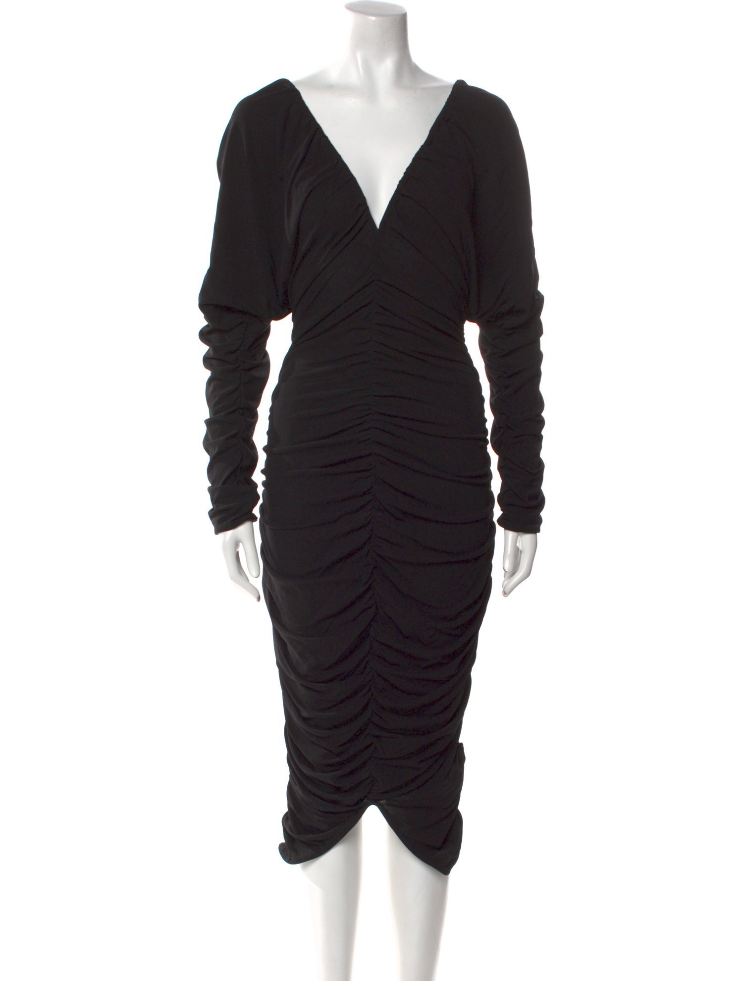 Interior V-Neck Midi Length Dress