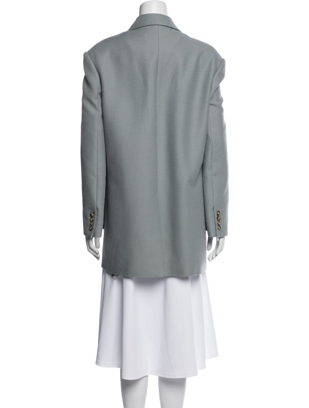 Interior Blazer Grey Pointed Collar Patch Pockets… - image 3