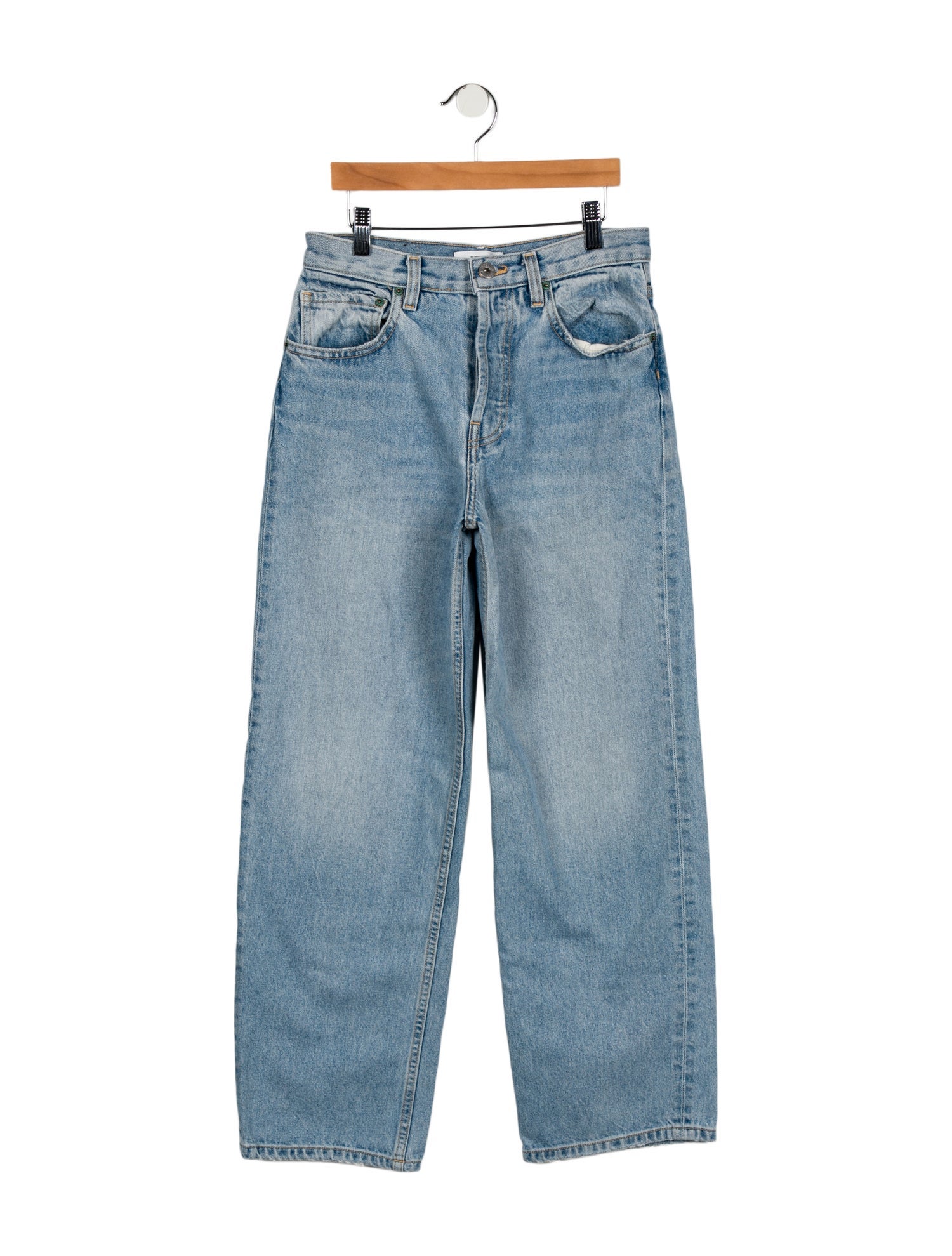 Interior Mid-Rise Wide Leg Jeans