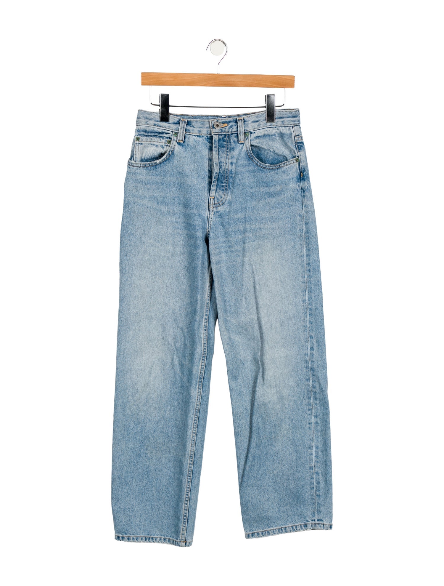 Interior High-Rise Wide Leg Jeans