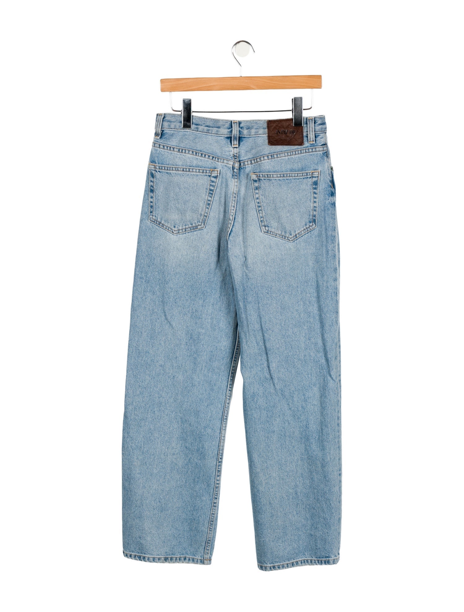 Interior High-Rise Wide Leg Jeans