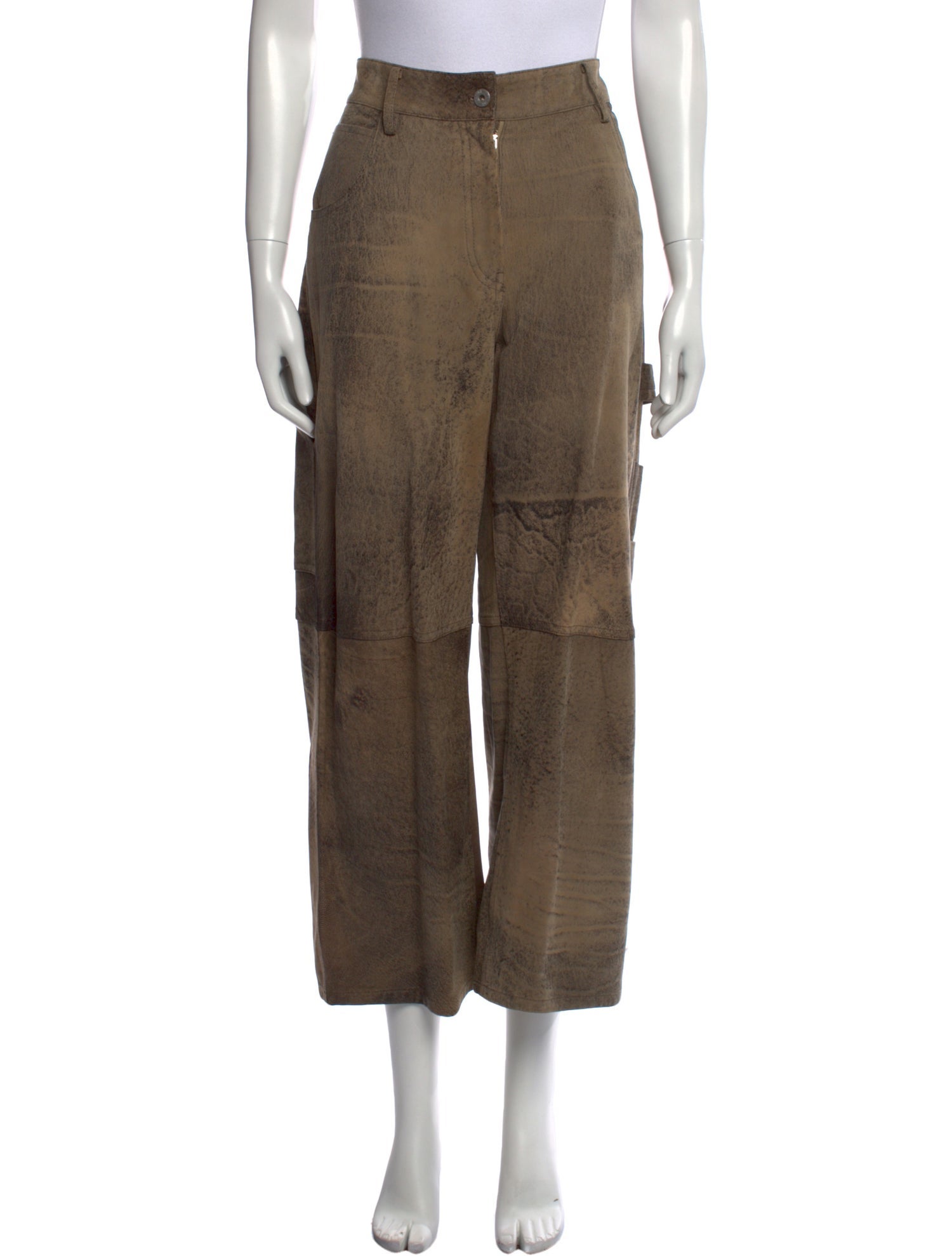 Interior Lambskin Wide Leg Pants