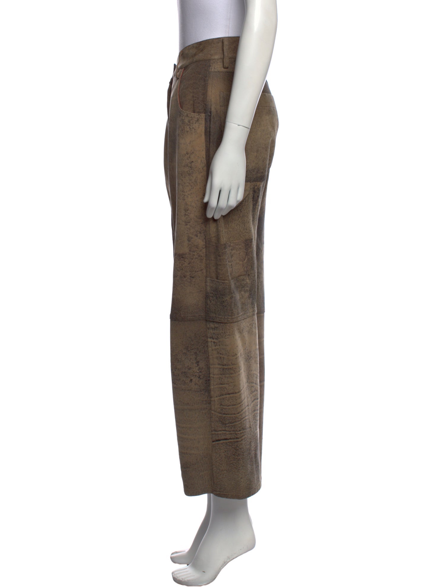 Interior Lambskin Wide Leg Pants