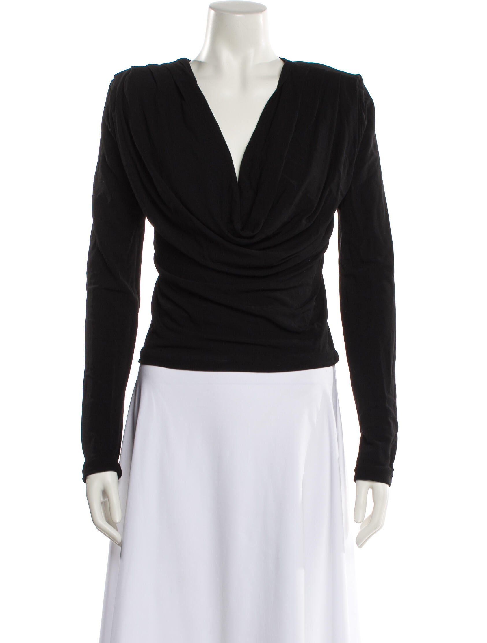 Interior Cowl Neck Long Sleeve Top