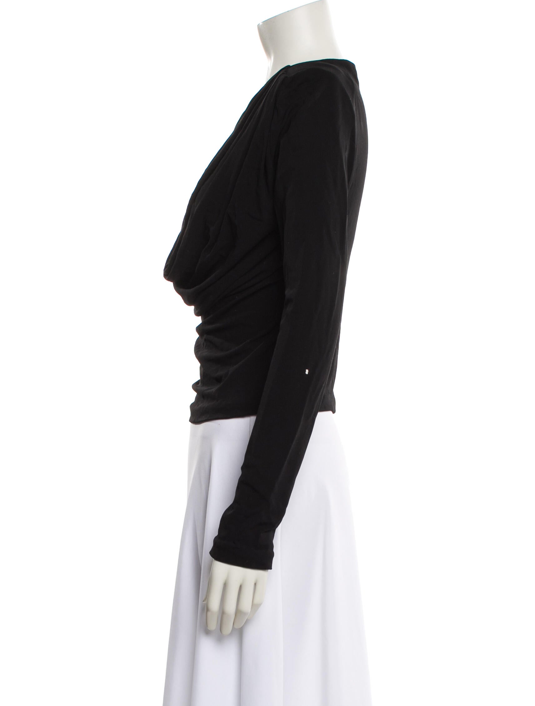 Interior Cowl Neck Long Sleeve Top