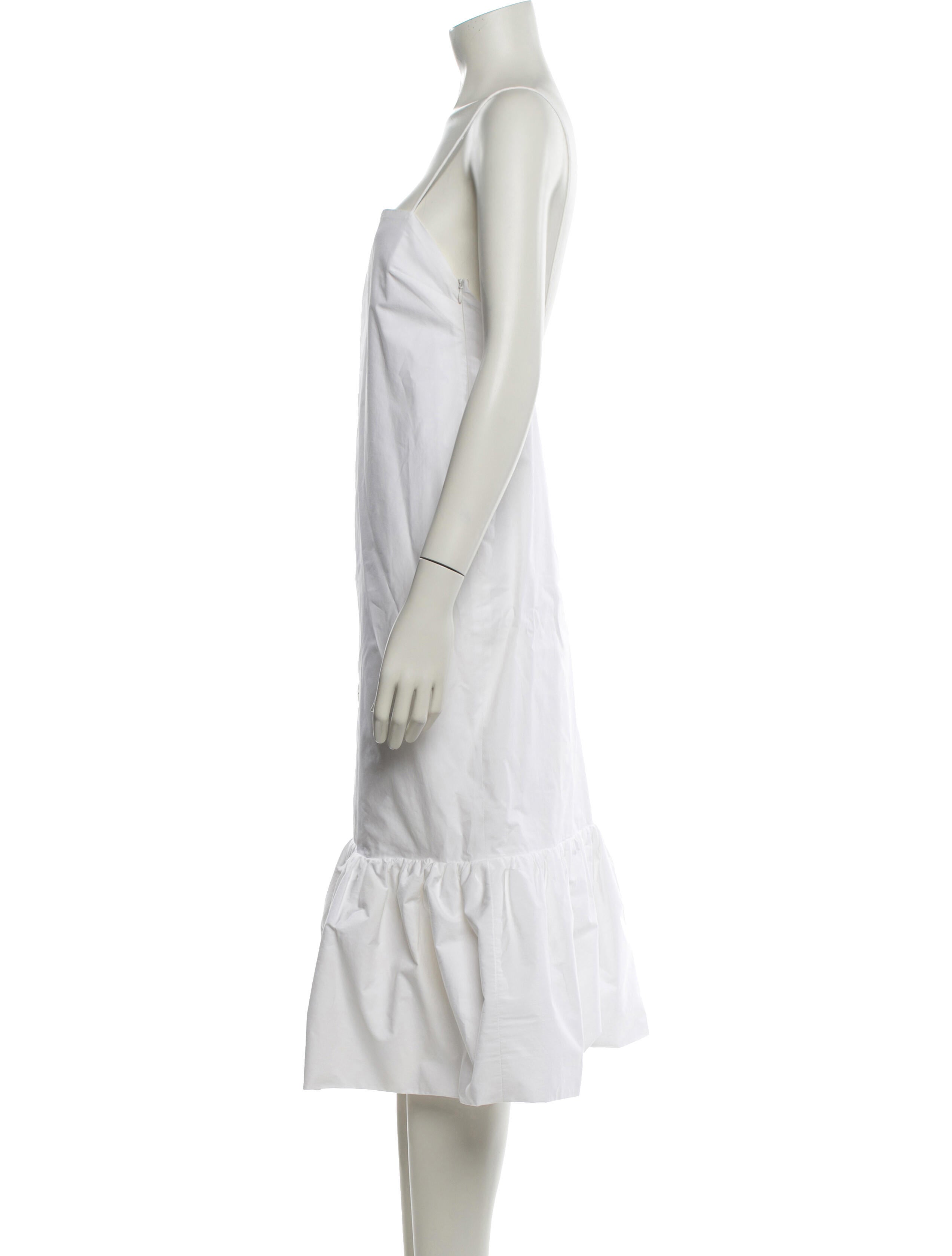 Interior Square Neckline Midi Length Dress