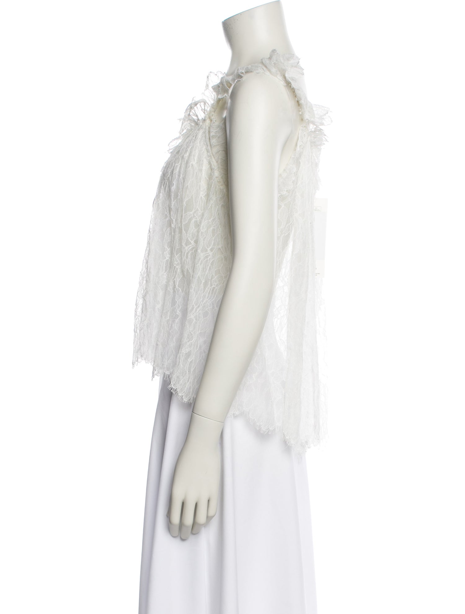 Interior Lace V-Neck Crop Top