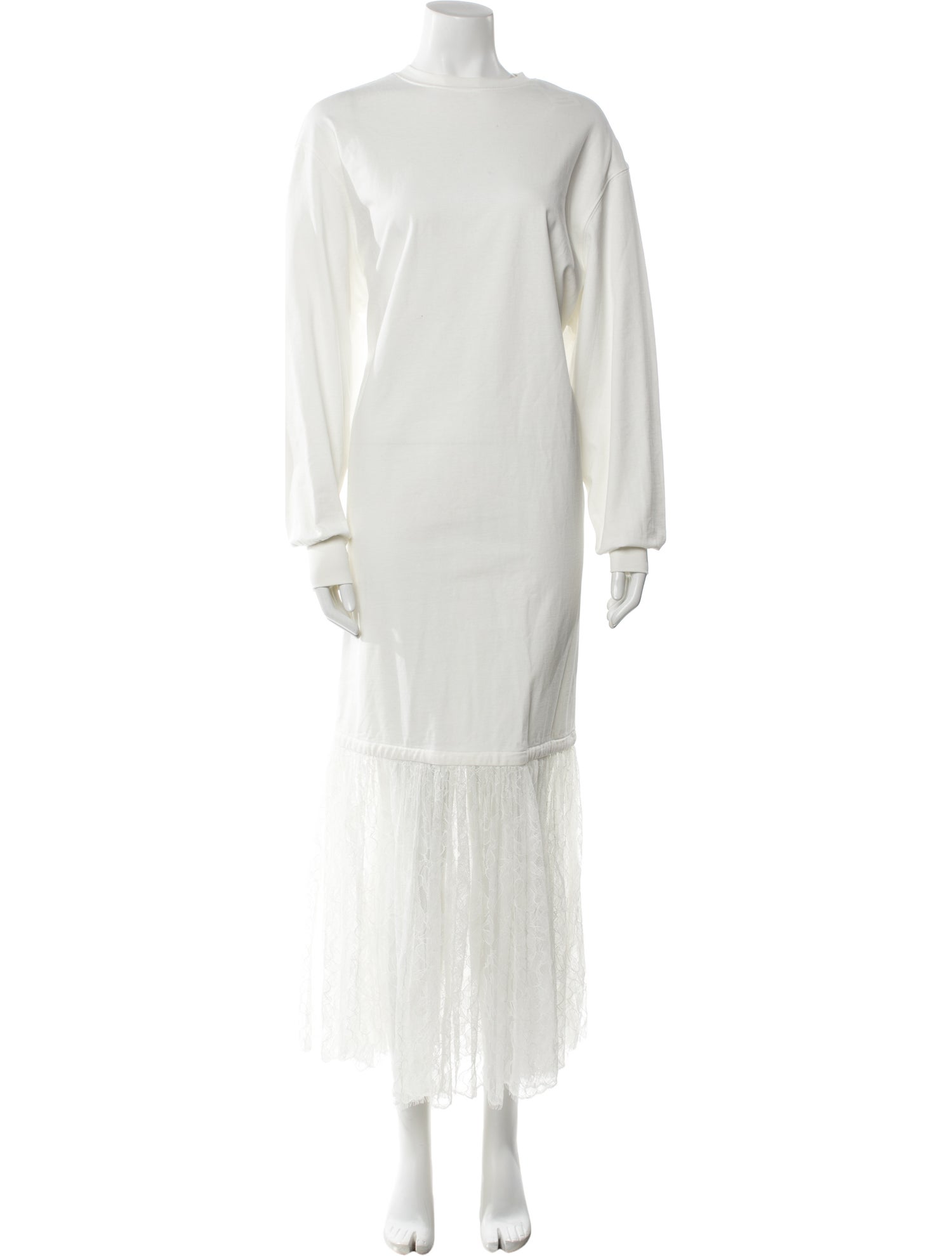 Interior Bateau Neckline Long Dress