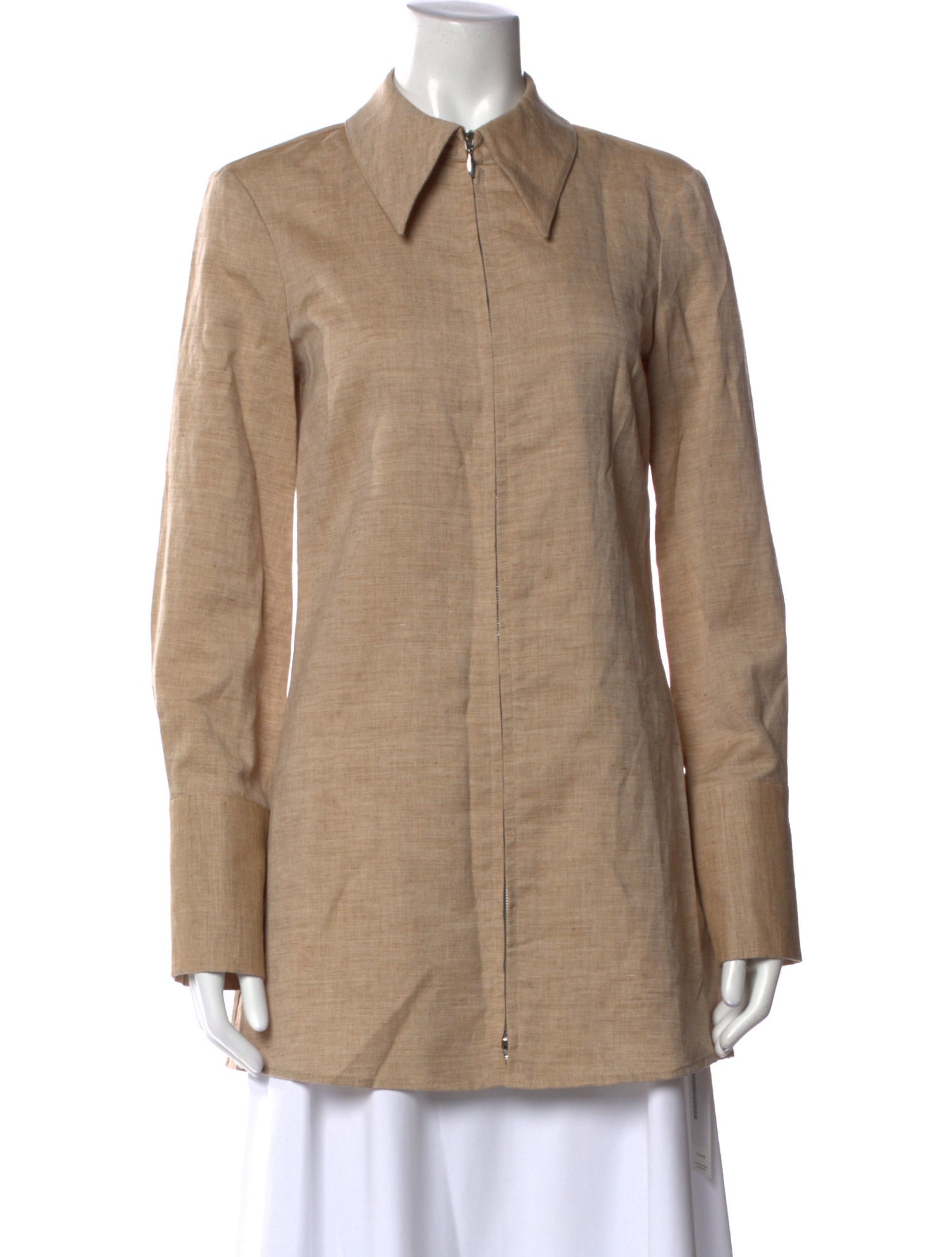 Interior Linen Long Sleeve Blouse