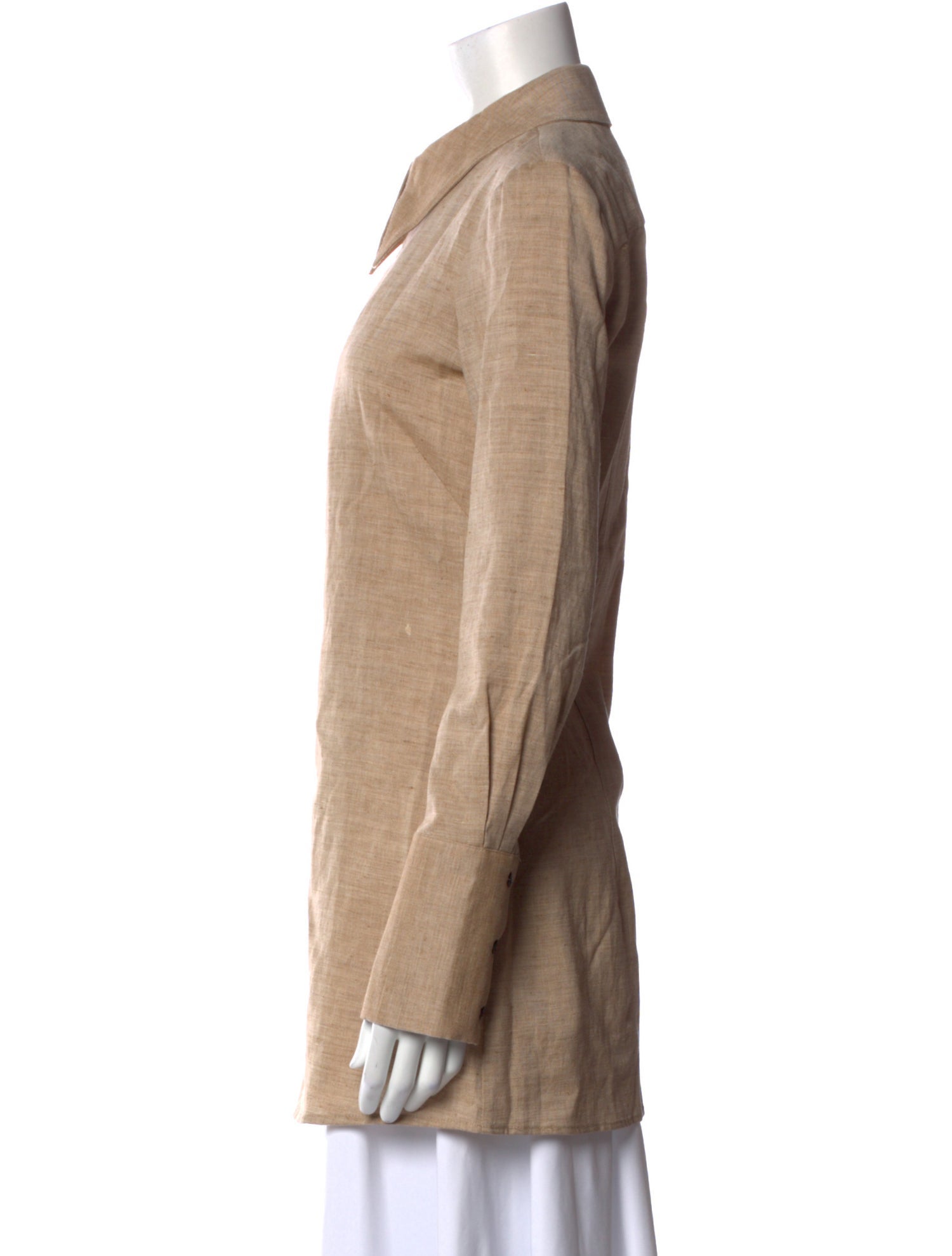 Interior Linen Long Sleeve Blouse