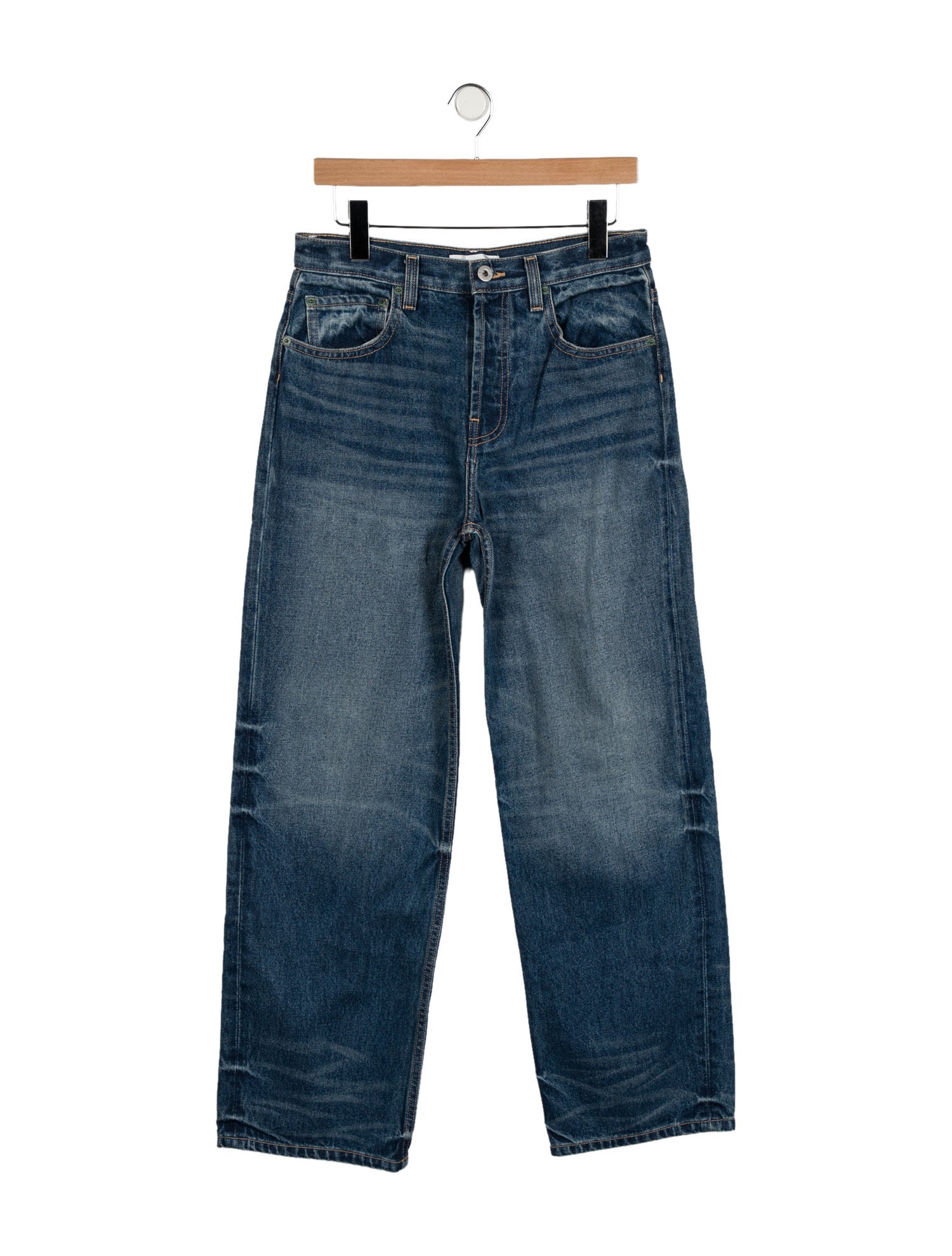 Interior High-Rise Wide Leg Jeans