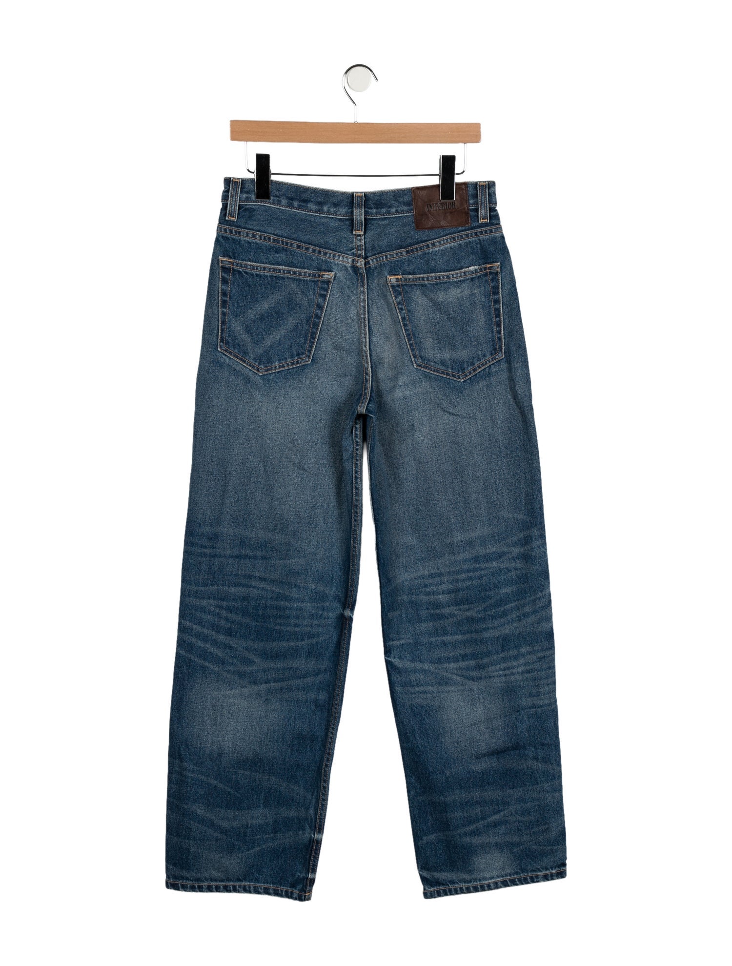 Interior High-Rise Wide Leg Jeans