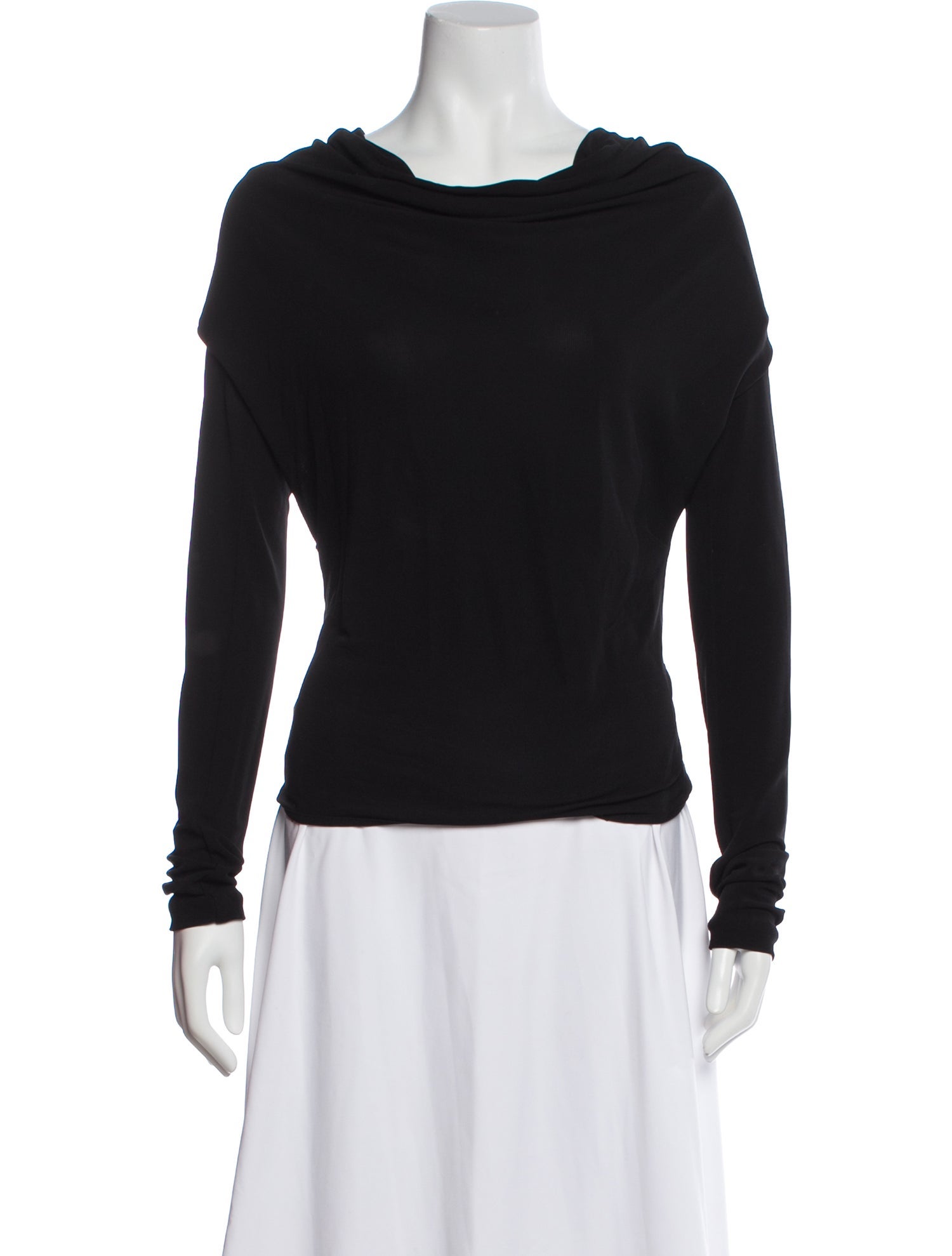 Interior Cowl Neck Long Sleeve Top