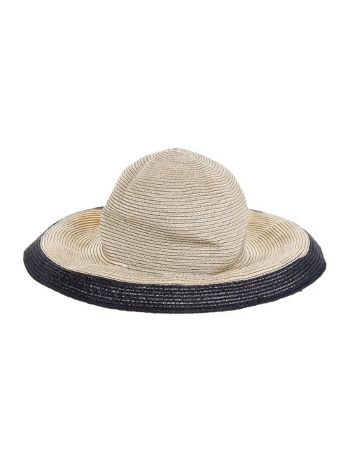 Inverni Straw Wide Brim Hat Beige