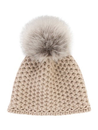 Inverni Cashmere Pom Pom Beanie