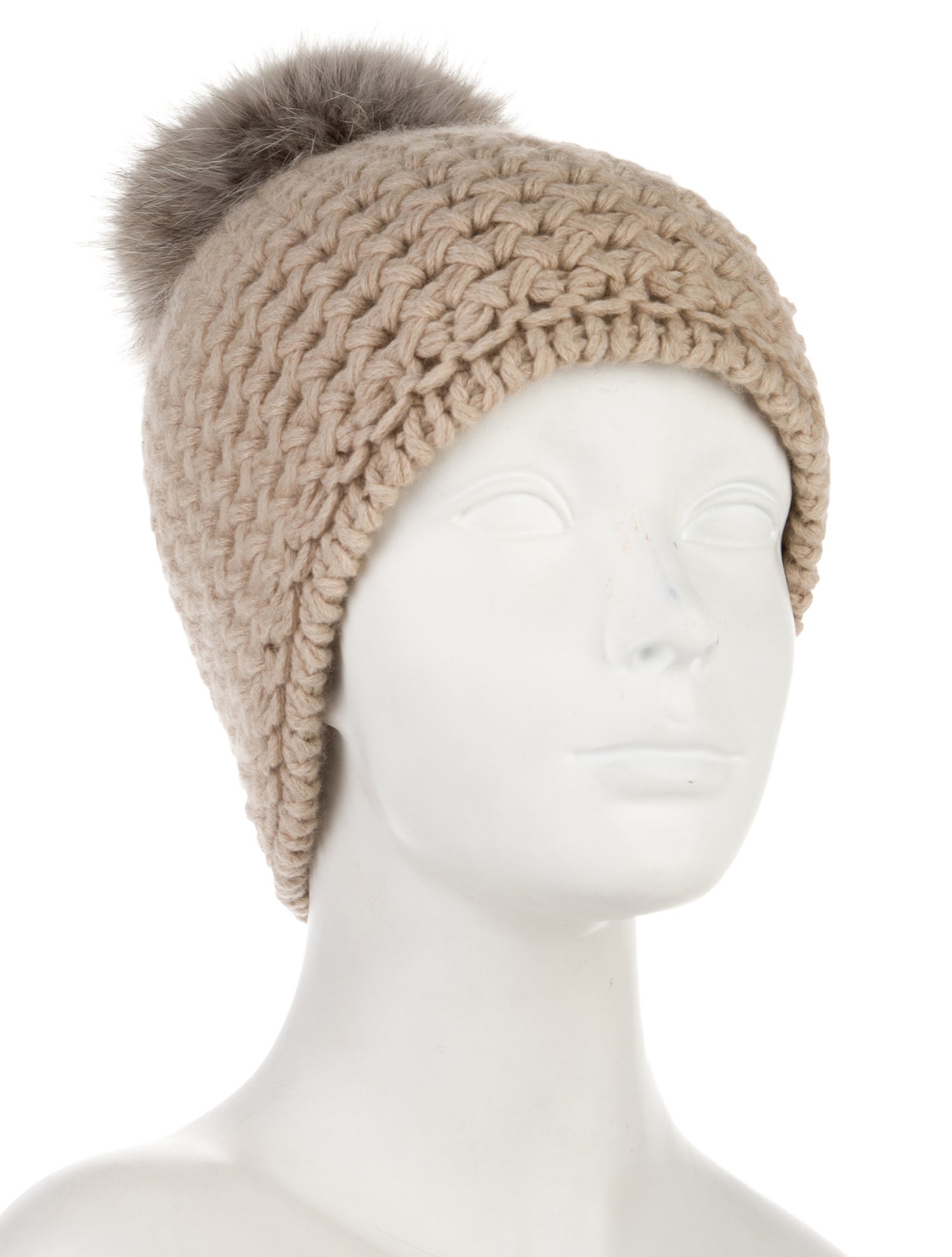Inverni Cashmere Pom Pom Beanie