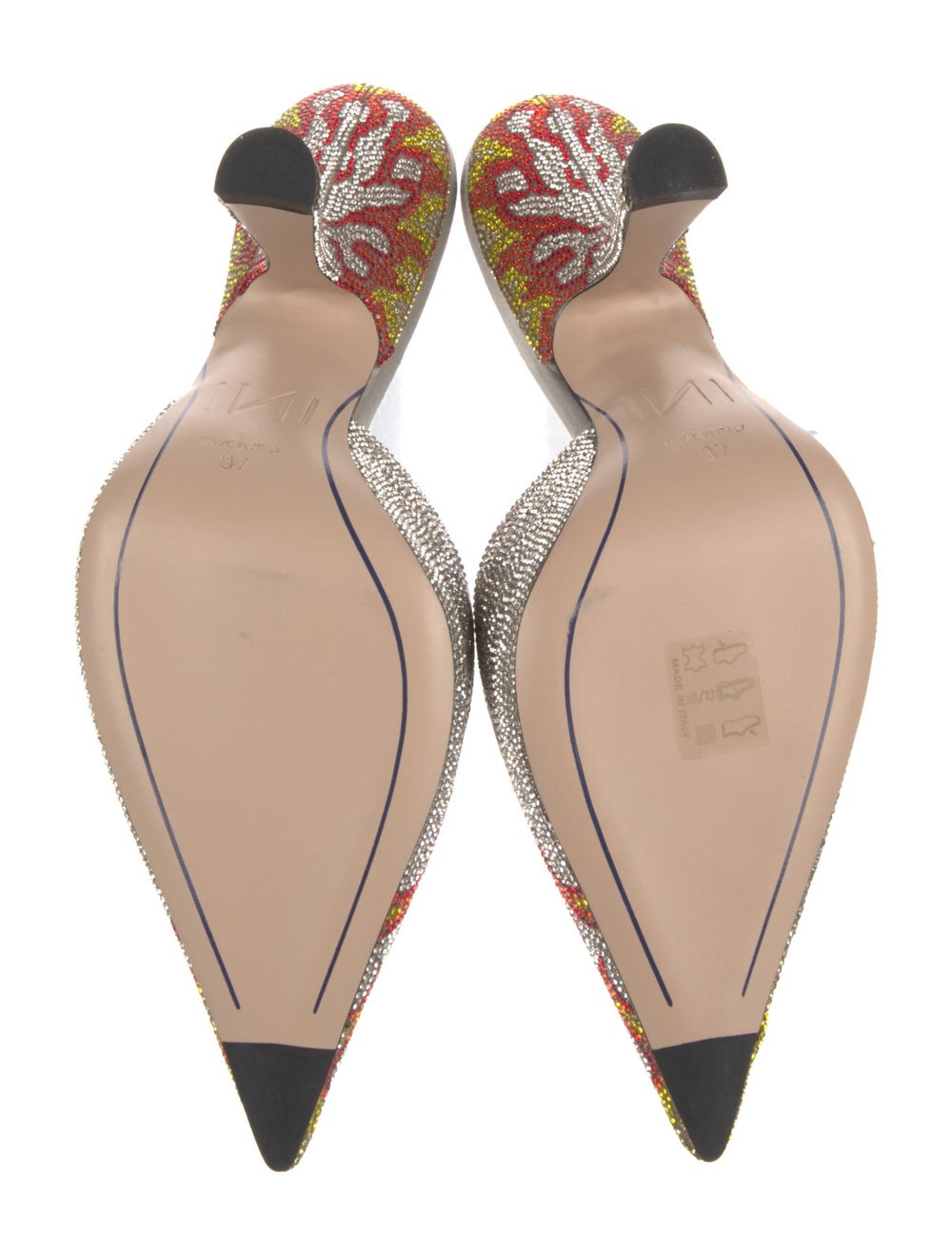 iindaco Crystal Mules Patterned Pointed-Toes - image 5
