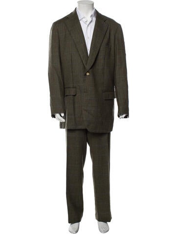 Indochino Suiting Wool Plaid Print Two-Piece Suit XL