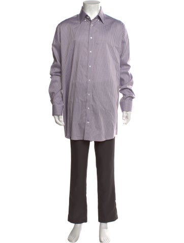 Indochino Casual Shirts Plaid Print Long Sleeve Shirt XL