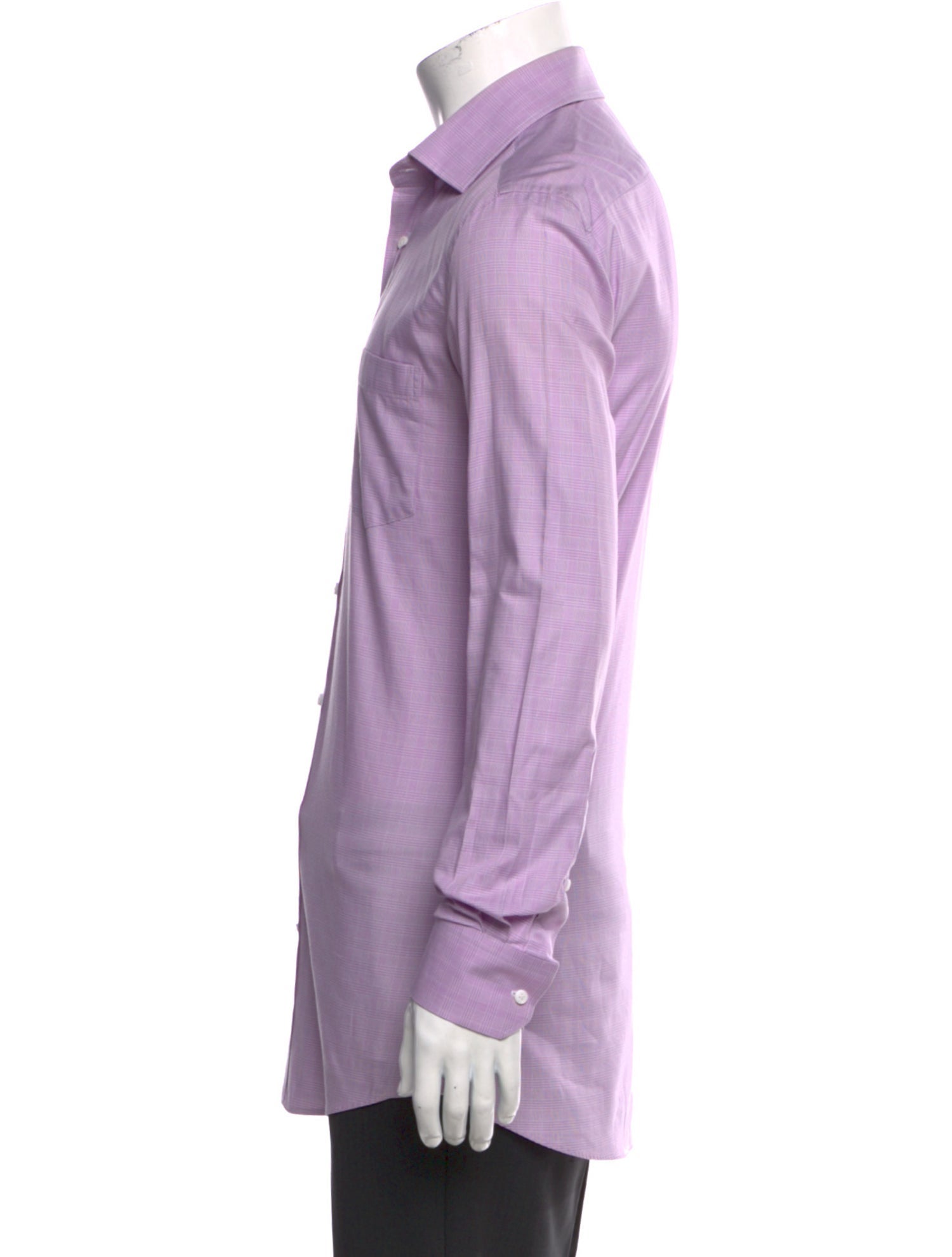 Indochino Plaid Print Long Sleeve Dress Shirt