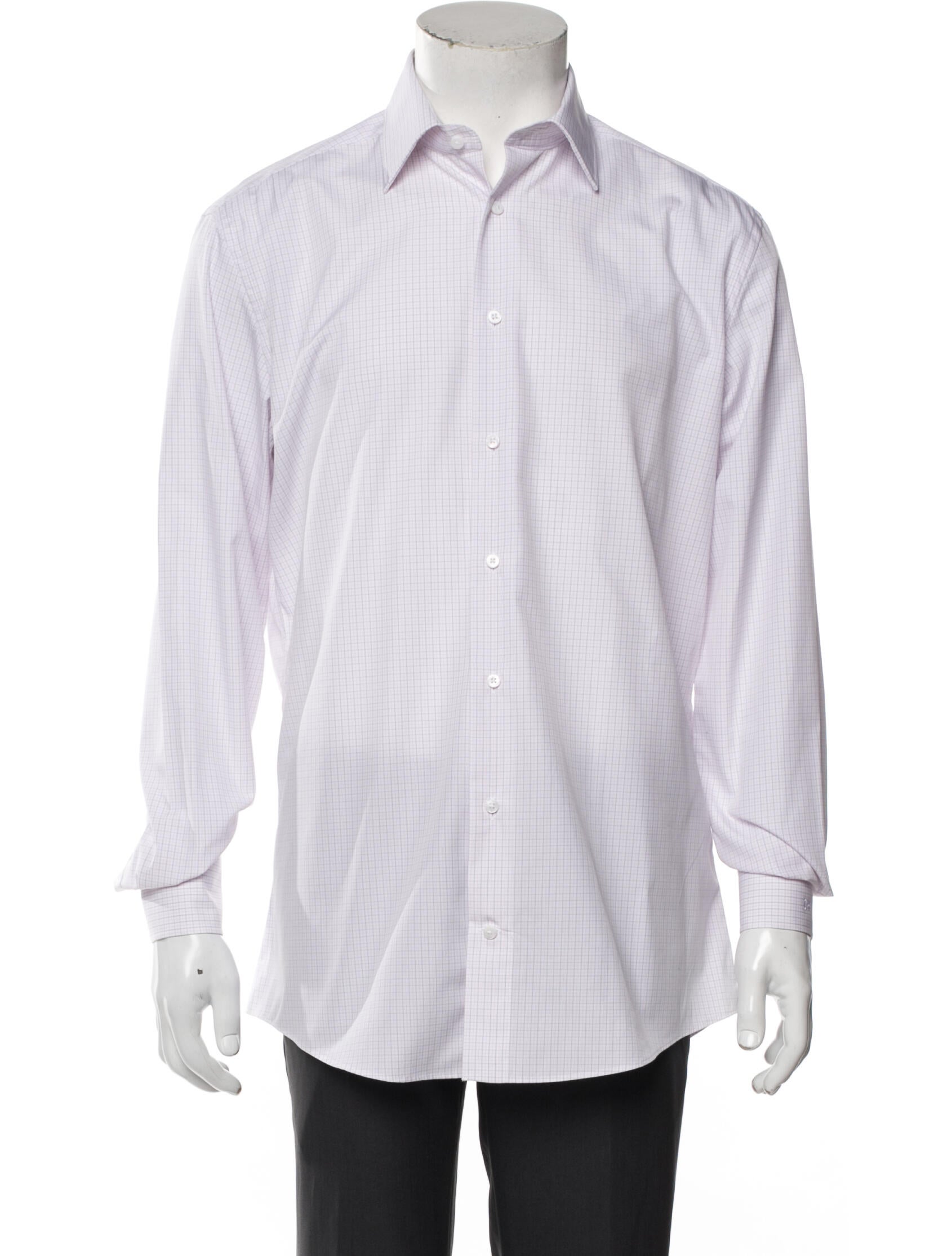 Indochino Plaid Print Long Sleeve Dress Shirt